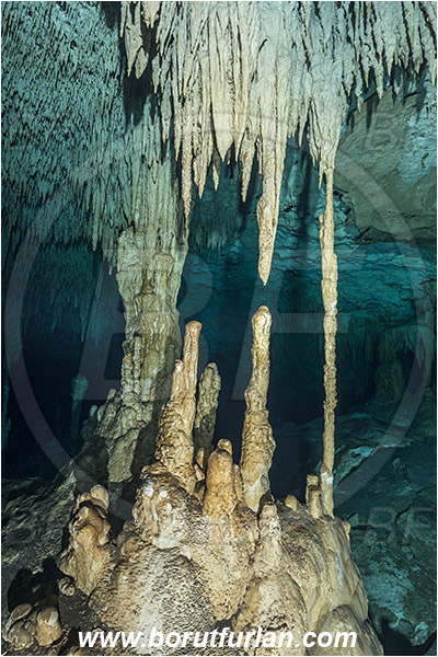 Cave, Dream gate, Cenotes, Tulum, Yucatan, Mexico, Stalactite