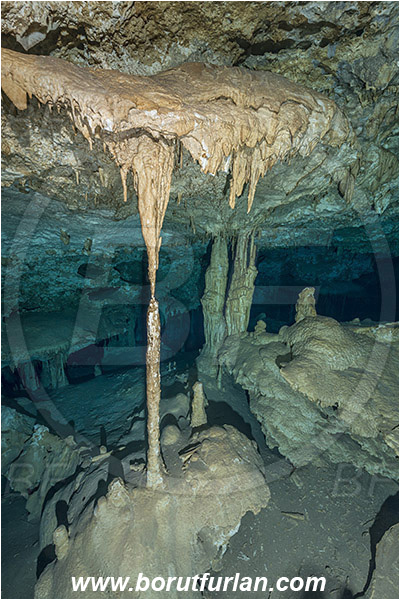 Cave, Dream gate, Cenotes, Tulum, Yucatan, Mexico, Stalactite