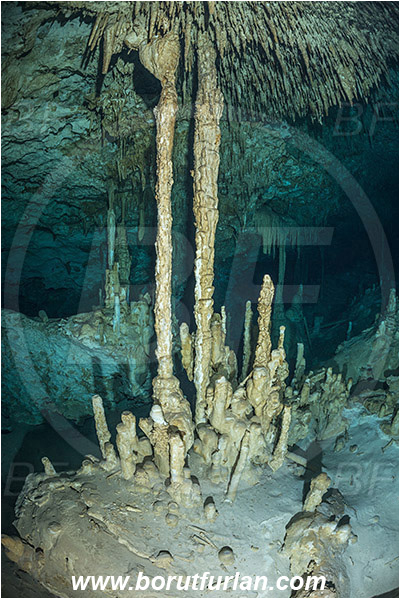 Cave, Dream gate, Cenotes, Tulum, Yucatan, Mexico, Stalactite