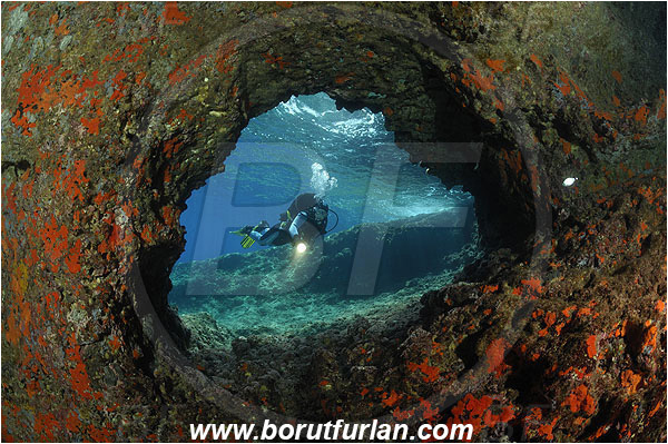 Island Vis, Croatia, Adriatic sea, Mediterranean sea, Reef, Cave, Rocks, Diver