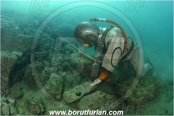 Piran, Slovenia, Adriatic sea, Mediterranean sea, Diver, Scafander, History, Heavy diver, Reef