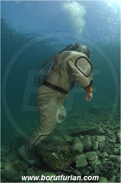 Piran, Slovenia, Adriatic sea, Mediterranean sea, Diver, Scafander, History, Heavy diver, Reef