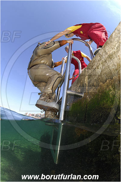 Piran, Slovenia, Adriatic sea, Mediterranean sea, Diver, Scafander, History, Heavy diver, Split-shot, Over-under