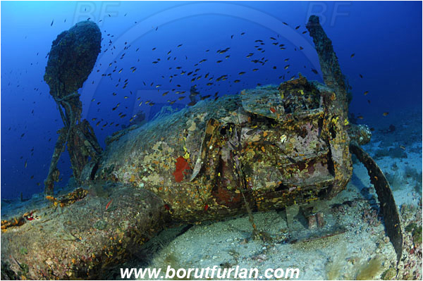 Island Vis, Croatia, Adriatic sea, Mediterranean sea, Wreck, Airplane, Bomber, B-24, Consolidated B-24 Liberator