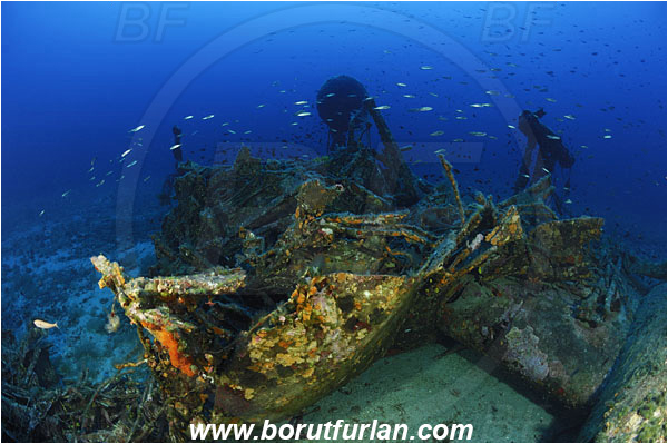 Island Vis, Croatia, Adriatic sea, Mediterranean sea, Wreck, Airplane, Bomber, B-24, Consolidated B-24 Liberator