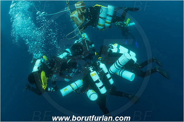Island Pag, Croatia, Adriatic sea, Mediterranean sea, Diver, Divers, Technical diver, Technical divers, Rebreather, Decompression stop, Decompression