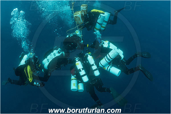 Island Pag, Croatia, Adriatic sea, Mediterranean sea, Diver, Divers, Technical diver, Technical divers, Rebreather, Decompression stop, Decompression