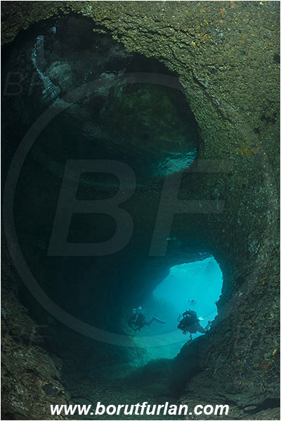 Pula, Istria, Croatia, Adriatic sea, Mediterranean sea, Cave, Diver