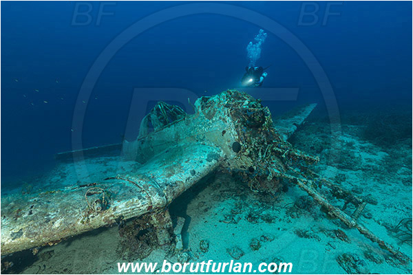 Island Zirje, Croatia, Adriatic sea, Mediterranean sea, Wreck, Airplane, Junkers JU-87 - Stuka, Diver