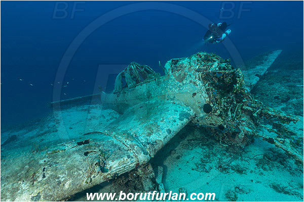 Island Zirje, Croatia, Adriatic sea, Mediterranean sea, Wreck, Airplane, Junkers JU-87 - Stuka, Diver