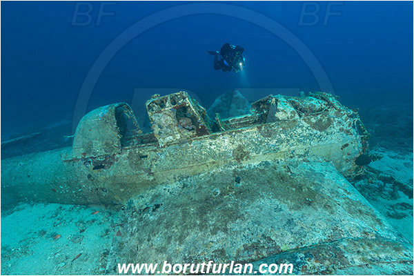 Island Zirje, Croatia, Adriatic sea, Mediterranean sea, Wreck, Airplane, Junkers JU-87 - Stuka, Diver