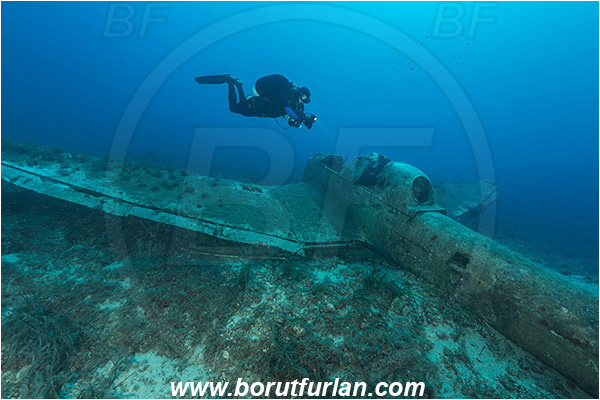 Island Zirje, Croatia, Adriatic sea, Mediterranean sea, Wreck, Airplane, Junkers JU-87 - Stuka, Diver