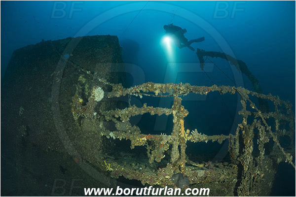 Plomin, Istria, Croatia, Adriatic sea, Mediterranean sea, Wreck Vis, Wreck, Vis, Diver