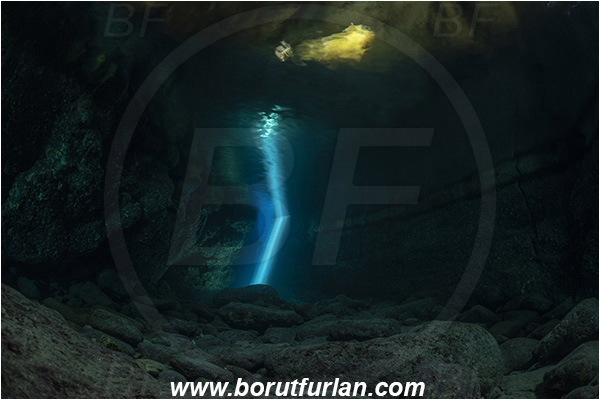 Island Dugi otok, Croatia, Adriatic sea, Mediterranean sea, Reef, Cave, Canyon, Light rays