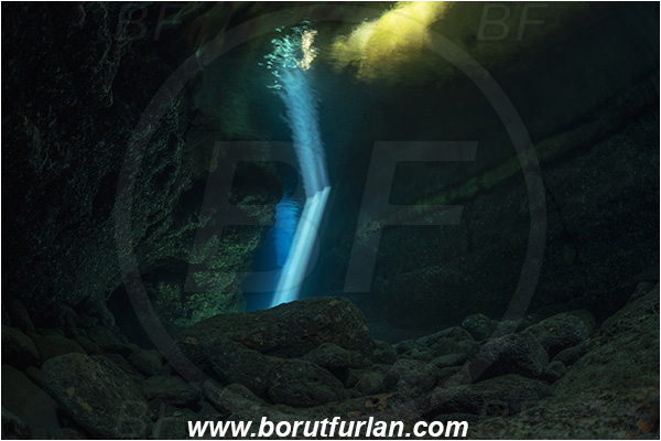 Island Dugi otok, Croatia, Adriatic sea, Mediterranean sea, Reef, Cave, Canyon, Light rays