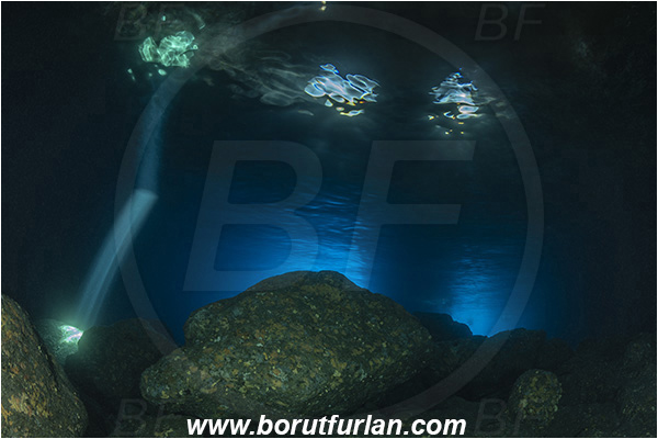 Island Vis, Croatia, Adriatic sea, Mediterranean sea, Reef, Cave, Green cave, Light ray