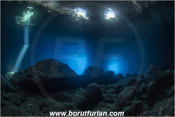 Island Vis, Croatia, Adriatic sea, Mediterranean sea, Reef, Cave, Green cave, Light ray