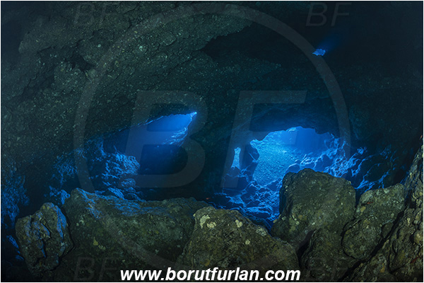 Island Svetac, Croatia, Adriatic sea, Mediterranean sea, Reef, Cave, Cave Corno Ploca