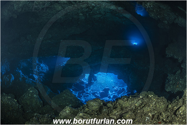 Island Svetac, Croatia, Adriatic sea, Mediterranean sea, Reef, Cave, Cave Corno Ploca