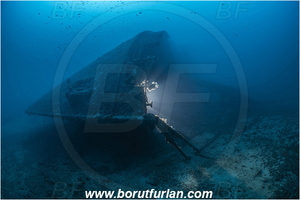 Island Vis, Croatia, Adriatic sea, Mediterranean sea, Wreck Brioni, Wreck, Brioni, Bow