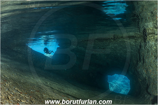 Island Vis, Croatia, Adriatic sea, Mediterranean sea, Reef, Cave, Diver, Surface