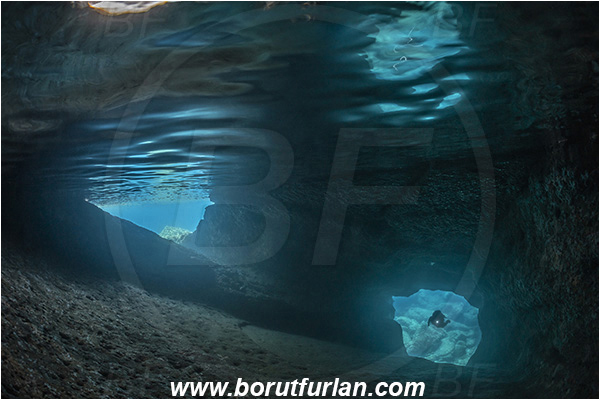 Island Vis, Croatia, Adriatic sea, Mediterranean sea, Reef, Cave, Diver, Surface