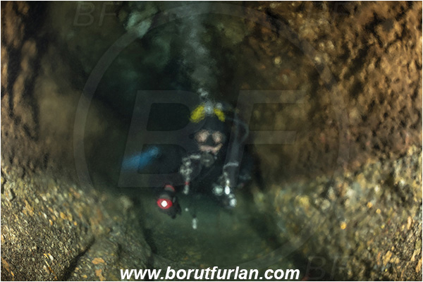 Island Vis, Croatia, Adriatic sea, Mediterranean sea, Reef, Cave, Diver, Blur, Halocline