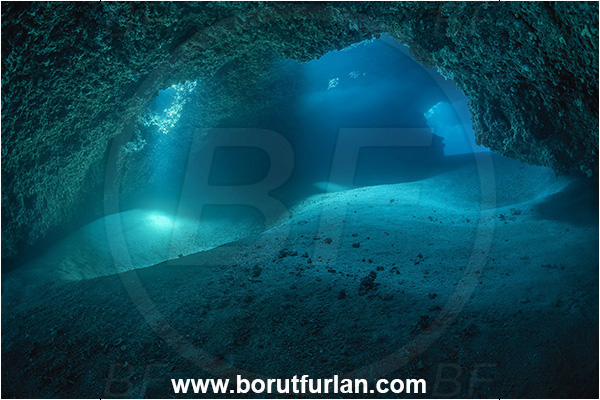 Island Premuda, Croatia, Adriatic sea, Mediterranean sea, Cave, Light rays