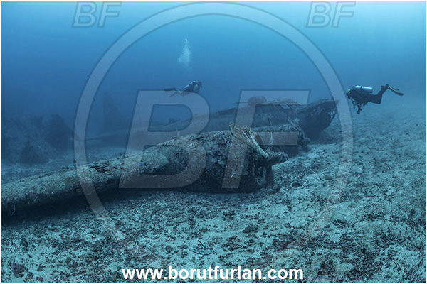 Cape Vogel, Papua New Guinea, Pacific ocean, Wreck, Airplane, Bomber, B-17, Flying fortress, Black Jack, Diver, Divers