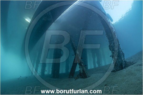 New Britain, Papua New Guinea, Pacific ocean, Jetty, Pillars, Sand