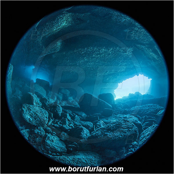 Island Lastovo, Croatia, Adriatic Sea, Mediterranean sea, Cave, Circular image, Circular Fisheye lens